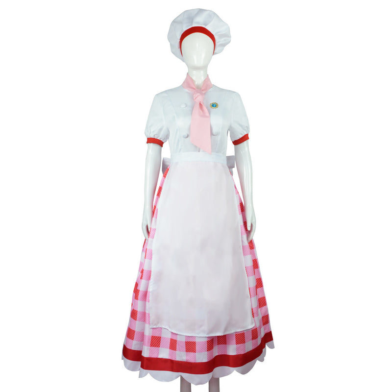 Game Princess Peach Patissier Outfit Dress Cosplay Costume