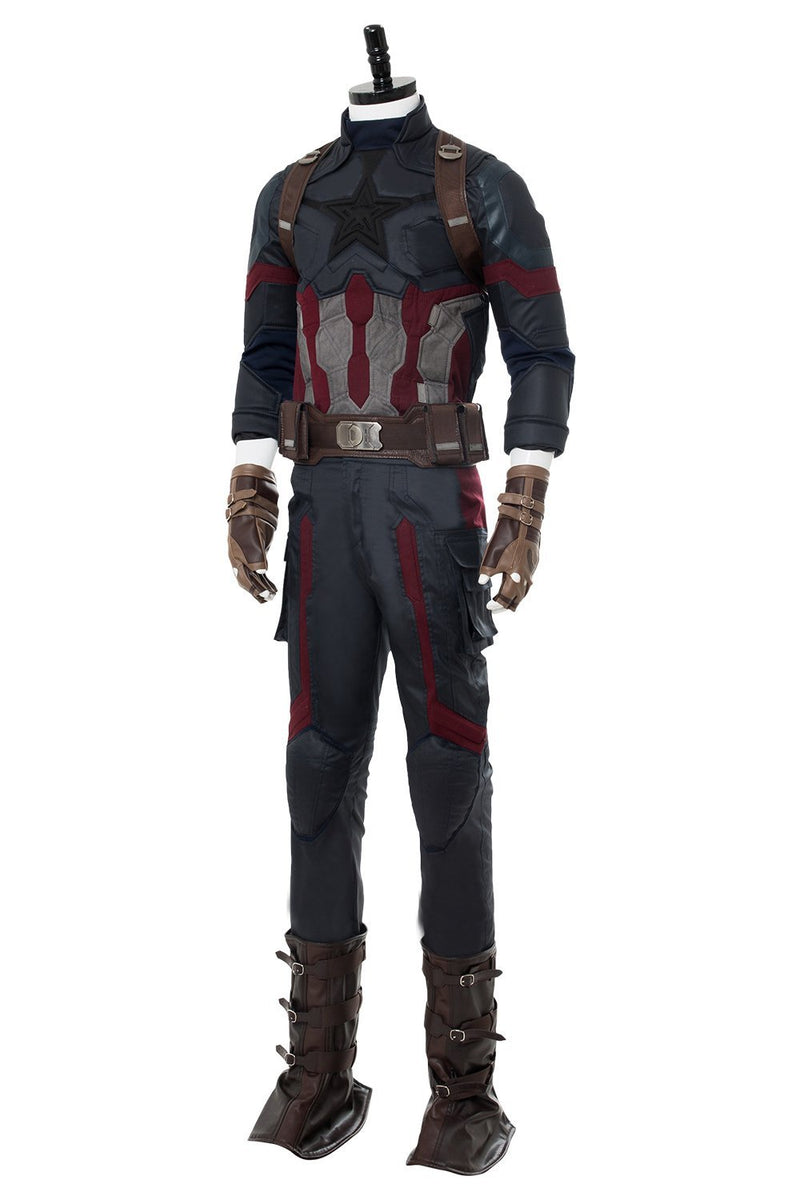Avengers 3 Infinity War Captain America Steven Rogers Outfit Uniform Suit Cosplay Costume New - CrazeCosplay