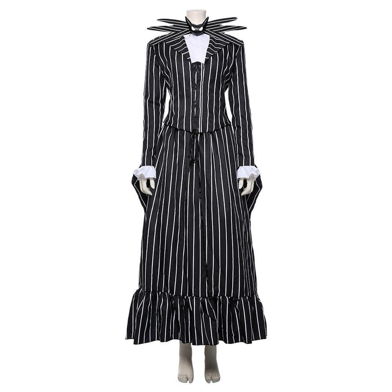 The Nightmare Before Christmas Jack Skellington Striped Outfit Cosplay Costume - CrazeCosplay