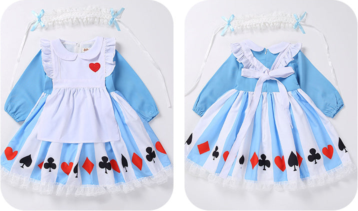 Little Girls Alice In Wonderland Lolita Dress Last Minute Book Week Costumes for Halloween - CrazeCosplay