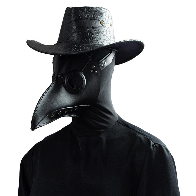 Plague Doctor Bird Beak Mask Steampunk Long Robe Outfit Halloween Cosplay Costume - CrazeCosplay