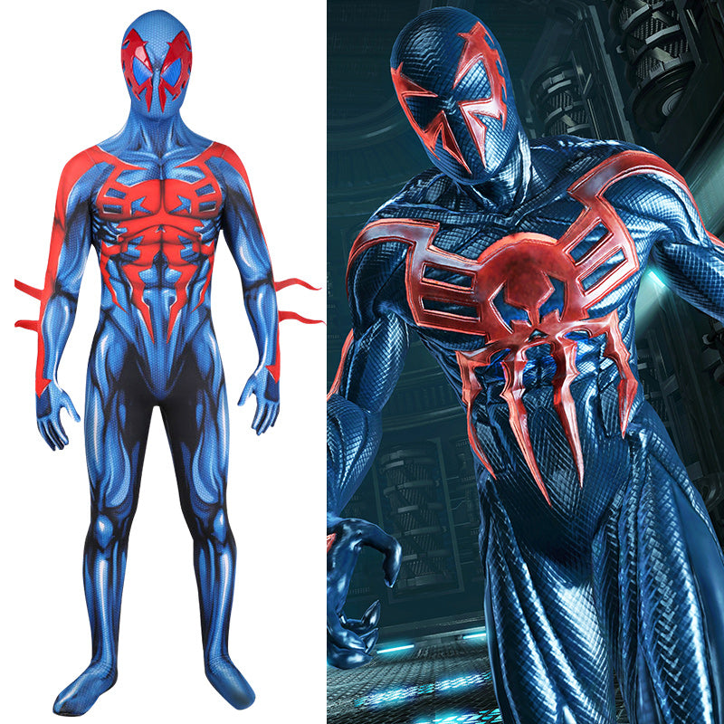Adult Spiderman 2099 Blue Costume Halloween Zentai Cosplay Suit - CrazeCosplay