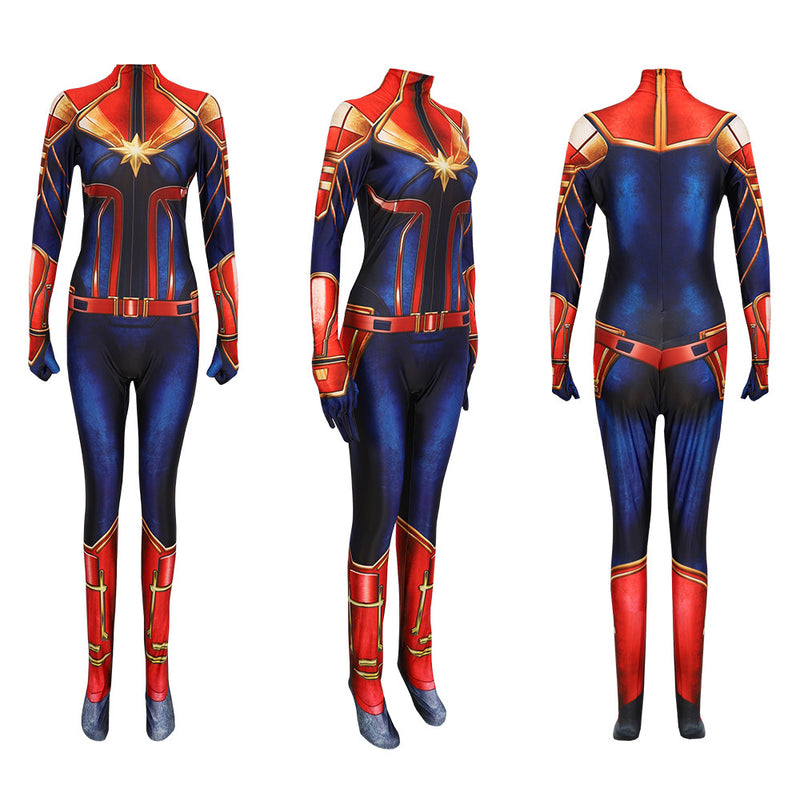 Avengers 3 Infinity War Captain Marvel Ms Marvel Jumpsuit Cosplay Costume For Kid