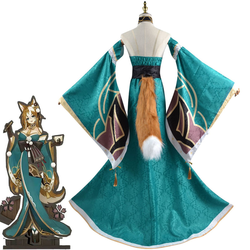 Genshin Impact Miss Hina Halloween Costume Cosplay Outfits Suits