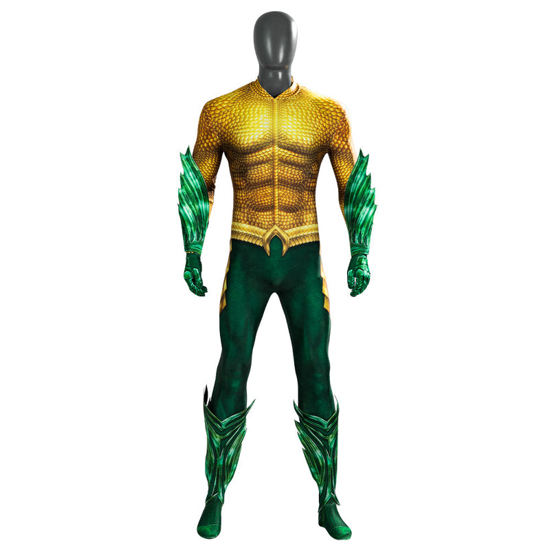 Aquaman 2 The Lost Kingdom Aquaman Jumpsuit The Golden Battle Suit Cosplay Costume