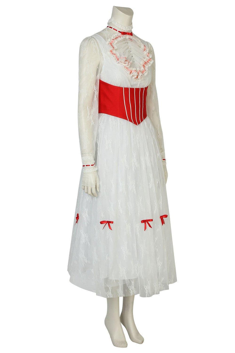 Mary Poppins White Dress Mary Cosplay Costume