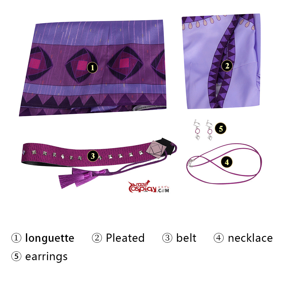 Asha Dress Cosplay Costume
