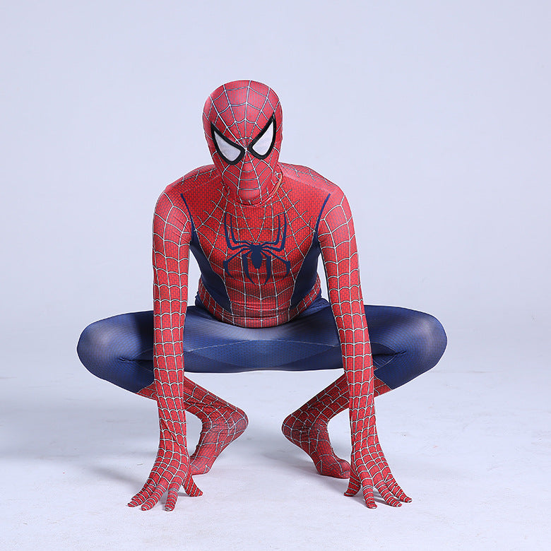 Tobey Maguire Spiderman Costume Black red Raimi Cosplay Superhero Zentai Suit Halloween for Adults
