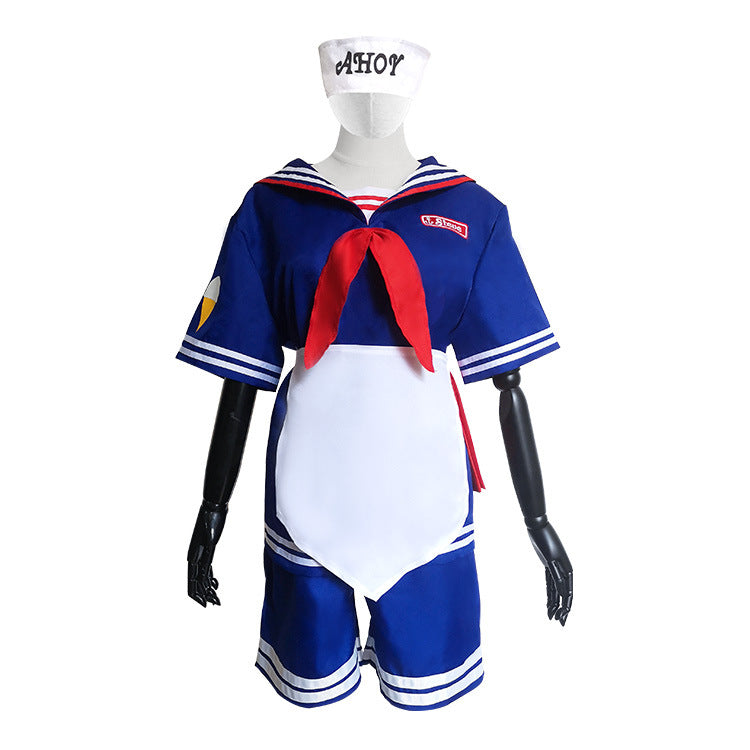 Stranger Things 3 Scoops Ahoy Steve Harrington Cosplay Costume Halloween Sailor Uniform Shirts Outfits