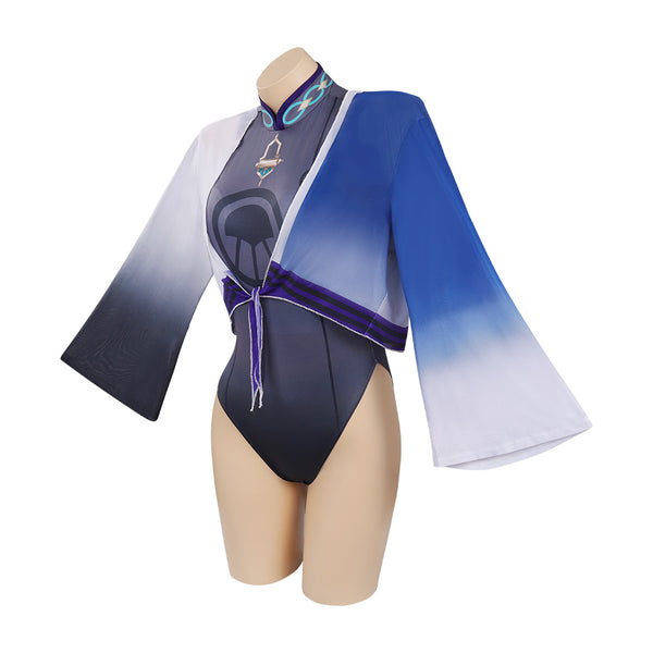 Genshin Impact Scaramouche Cosplay Coatume Jumpsuit Cloak Swimwears