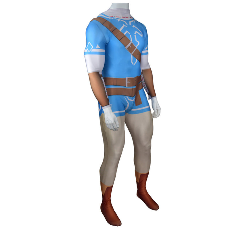 Legend of Zelda Link Suit Breath of The Wild Cosplay Bodysuit Jumpsuit for Adults Man