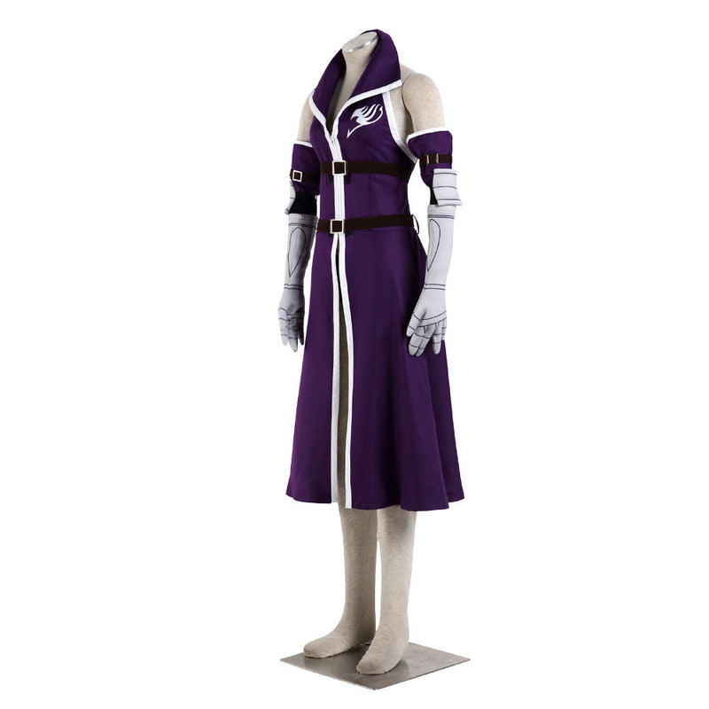 Fairy Tail Erza Scarlet Purple Uniform Cosplay Costume