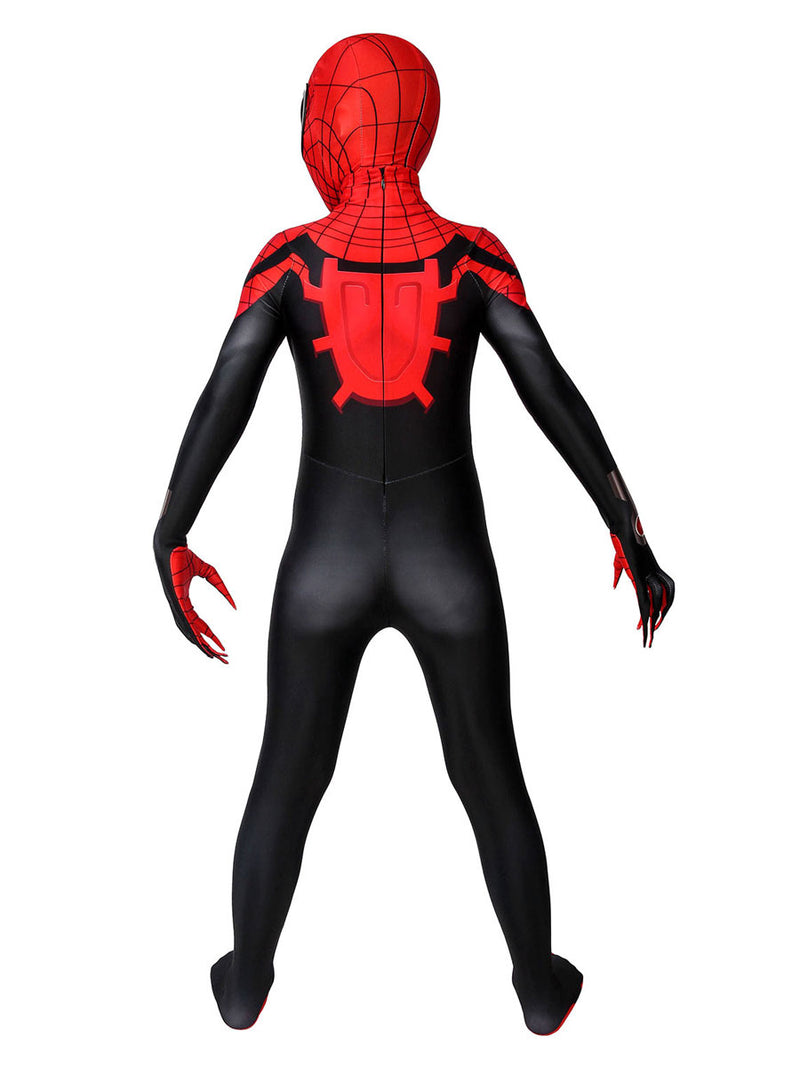 Superior Spider Man Black Red Cosplay Jumpsuit Lycra Spandex Marvel Comics Costume For Kid