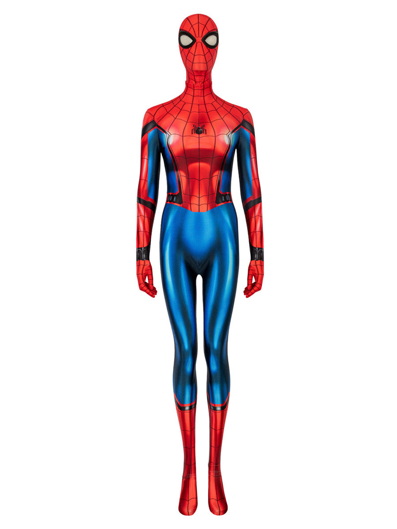 Spider Man Far From Home Red Full Body Catsuits Zentai Lycra Spandex Marvel Cosplay Costume For Adult