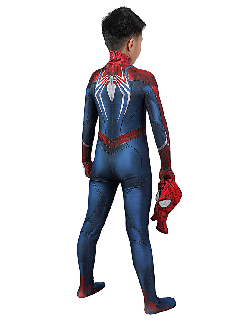 Red PS5 Spiderman Lycra Spandex Zentai for Kids