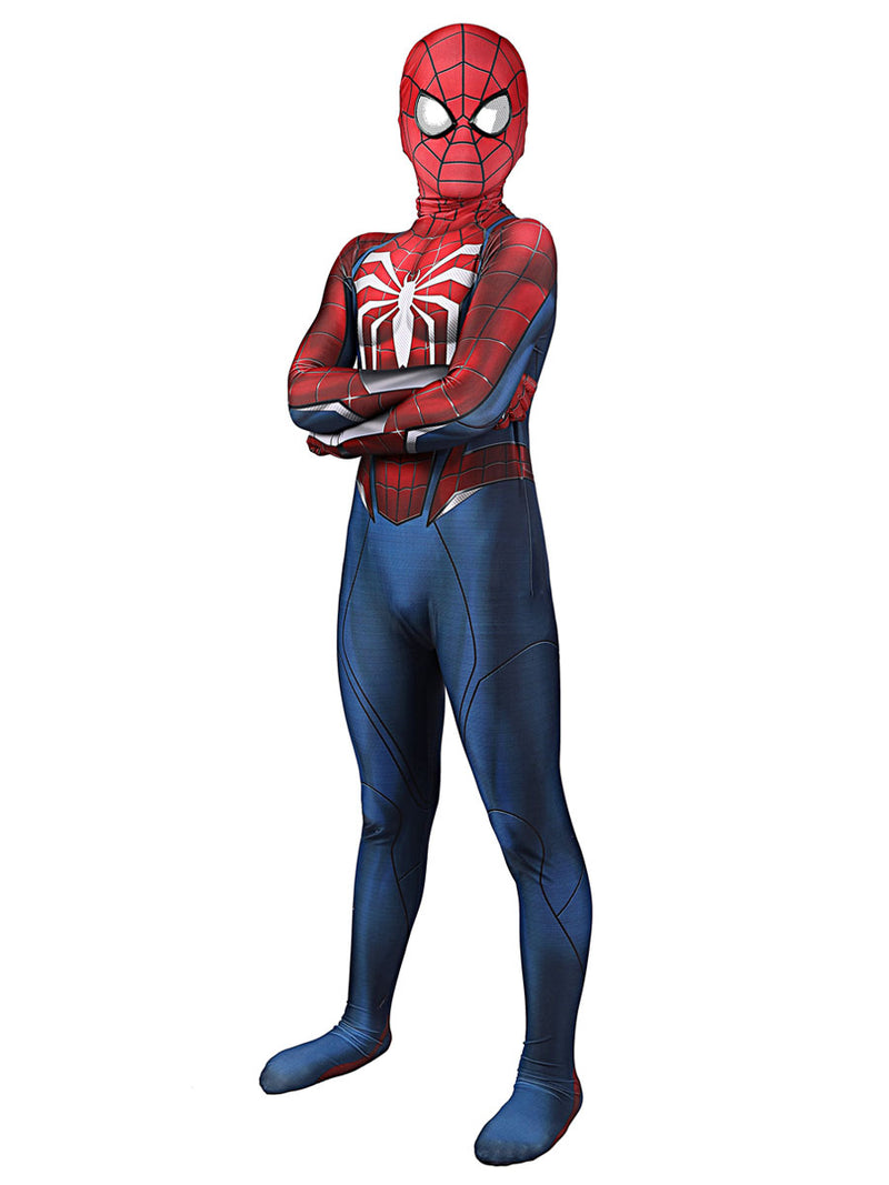 Red PS5 Spiderman Lycra Spandex Zentai for Kids