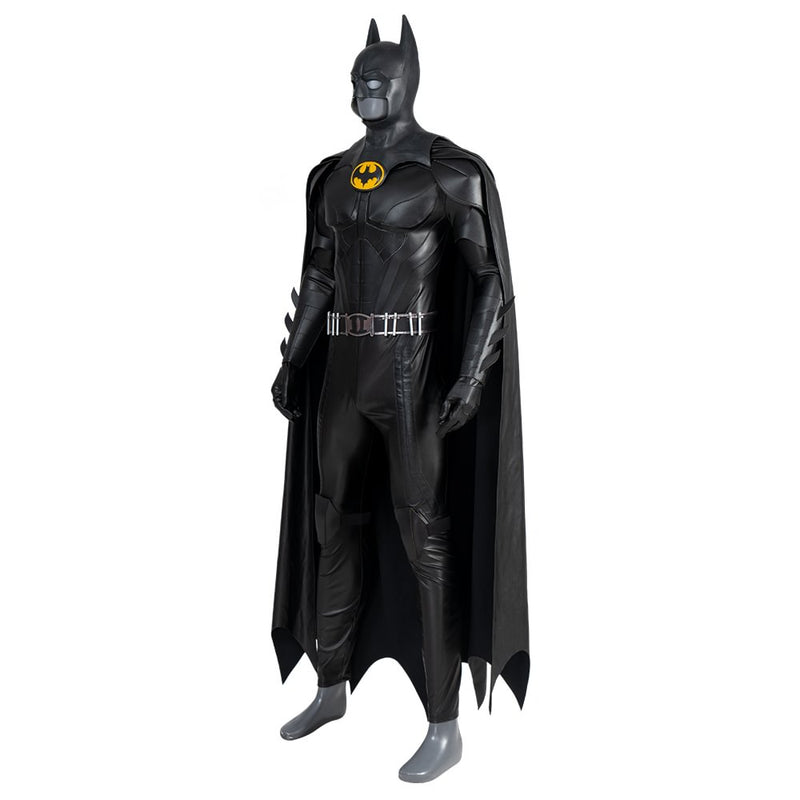 Keaton Batman Outfit Halloween Cosplay Costume with Headcover