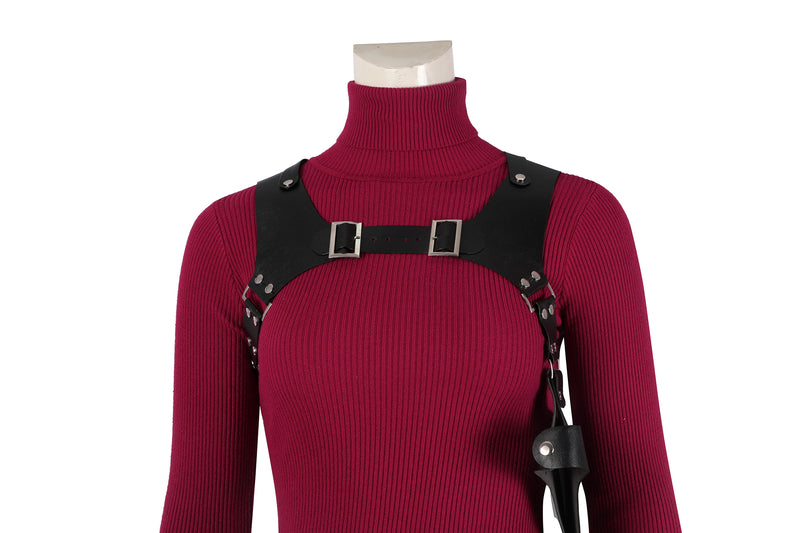 Ada Wong Red Knit Dress Resident Evil Cosplay Costume