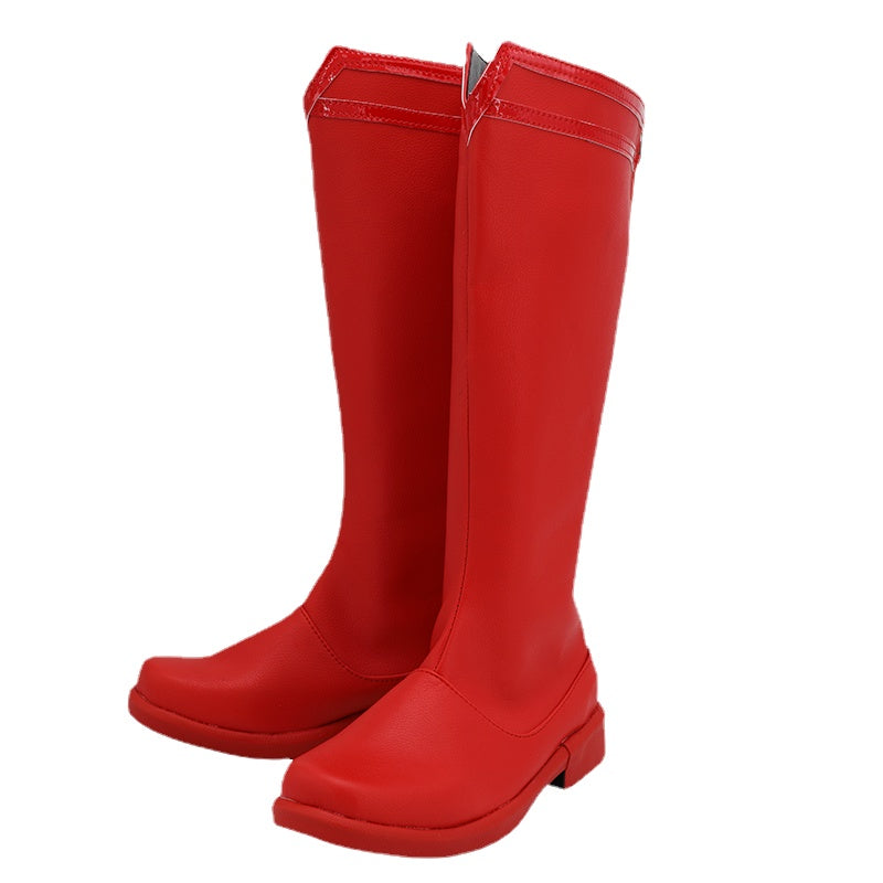Superman Clark Kent Red Boots Cosplay Shoes