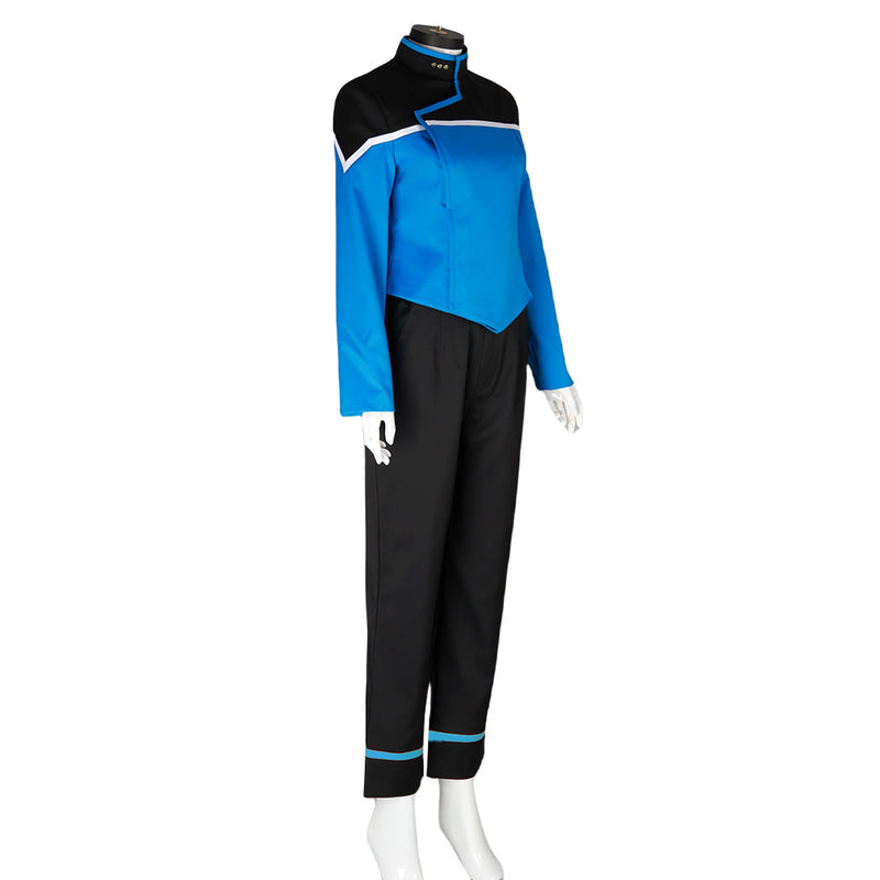 ST Female Lower Decks Blue Uniform Outfit Cosplay Costume