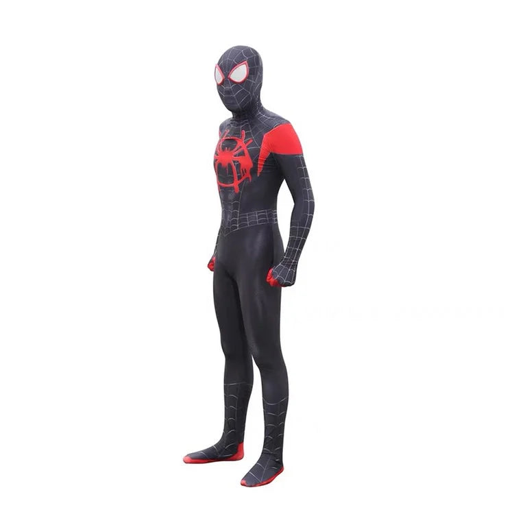Spider Man Into the Spider Verse Miles Morales Jumpsuit Halloween Cosplay Costume