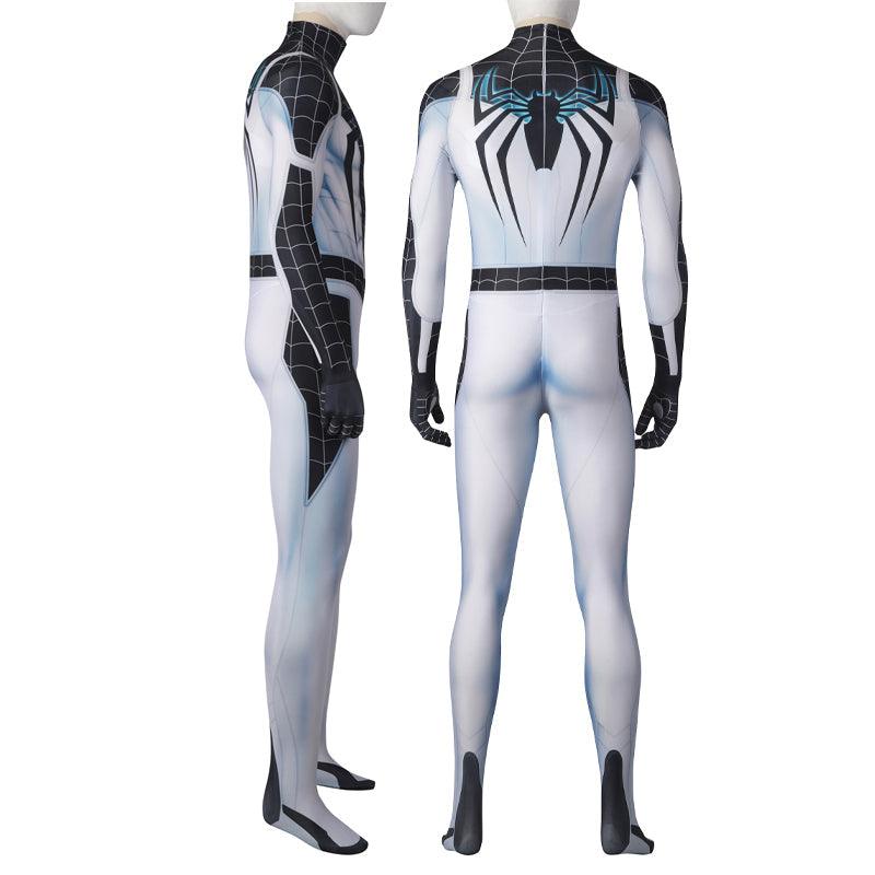 White Spider Man PS5 Jumpsuit Cosplay Costumes
