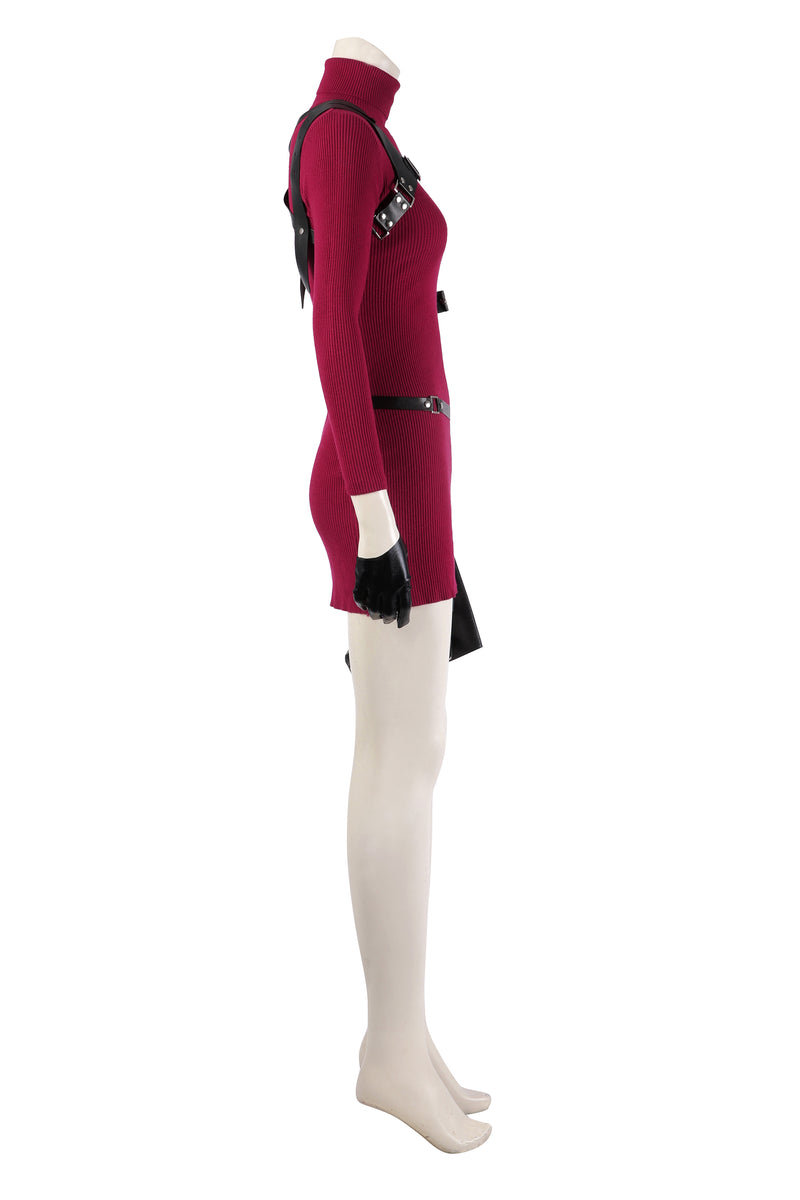 Ada Wong Red Knit Dress Resident Evil Cosplay Costume