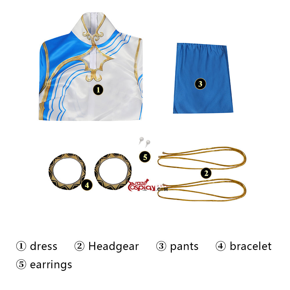 Street Fighter Chun Li Cheongsam Cosplay Costume