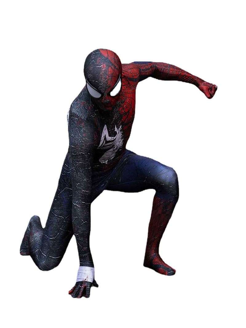 Marvel Comics Cosplay Spider Man Half-Symbiote Cosplay Costumes for Adult