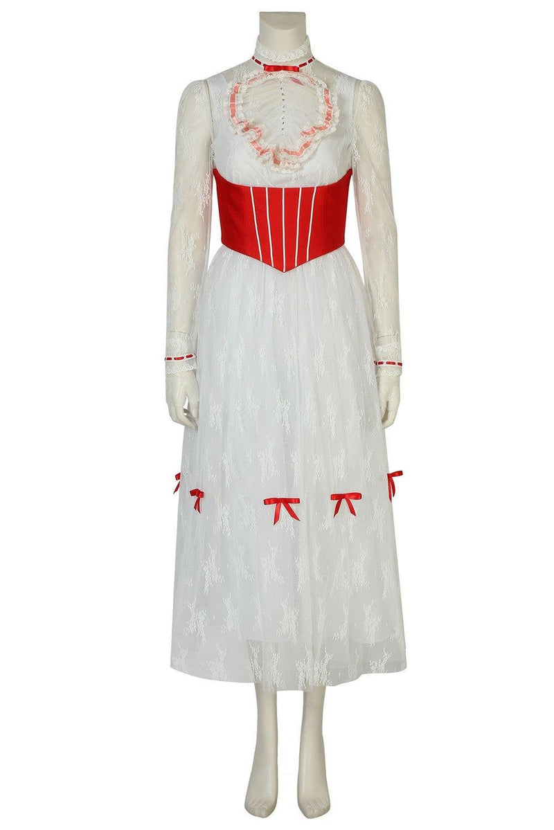 Mary Poppins White Dress Mary Cosplay Costume