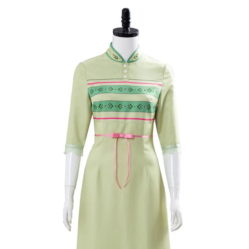 Frozen 2 Anna Nightgown Gown Green Arendelle Bedroom Dress Cosplay Costume