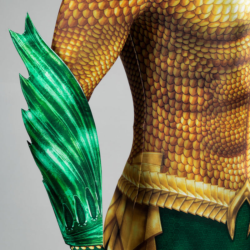 Aquaman 2 The Lost Kingdom Aquaman Jumpsuit The Golden Battle Suit Cosplay Costume