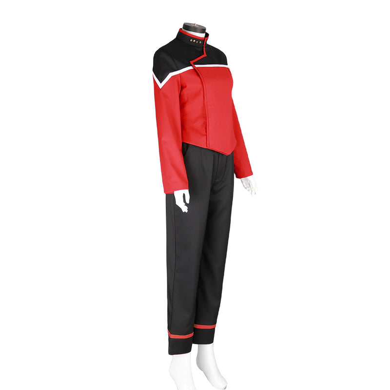 ST Female Lower Decks Red Uniform Outfit Cosplay Costume