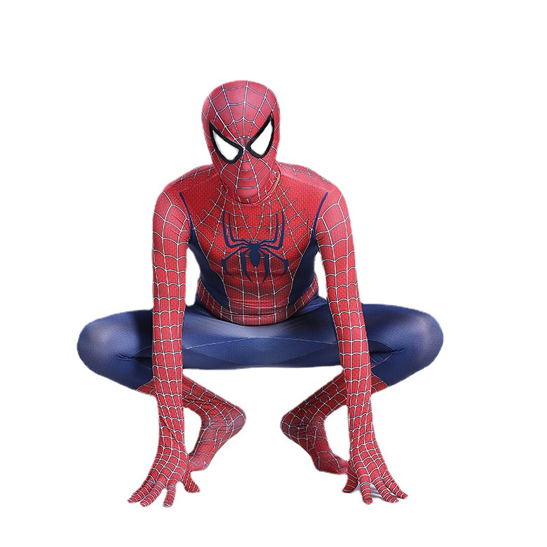 Tobey Maguire Spiderman Costume Black red Raimi Cosplay Superhero Zentai Suit Halloween for Kid