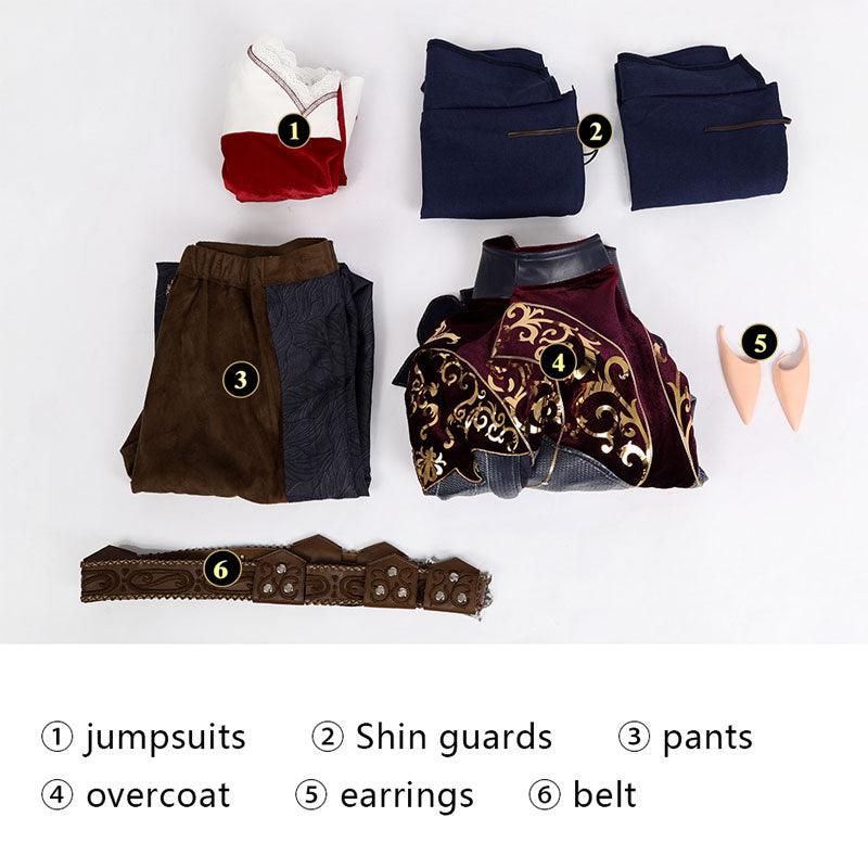 Baldur's Gate 3 Astarion Ancunin Outfit Cosplay Costumes