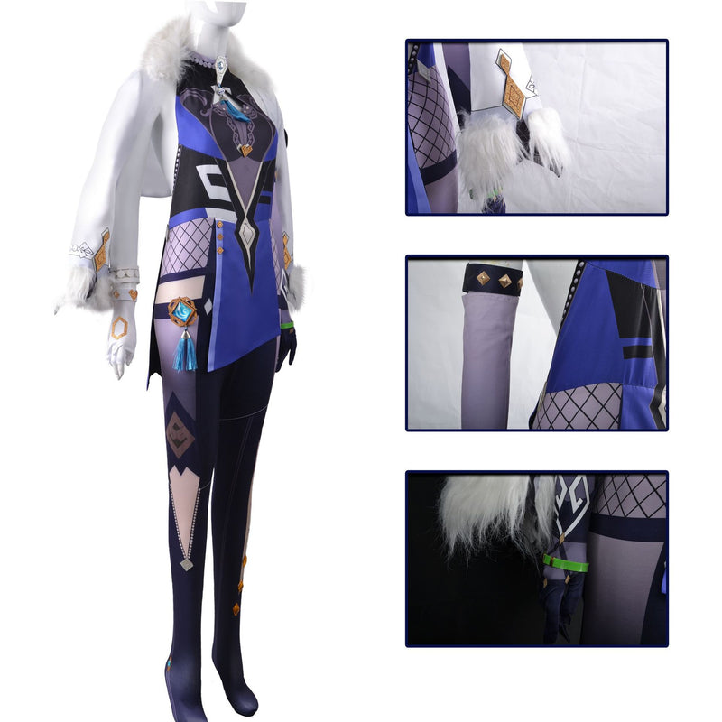 Genshin Impact Yelan Cosplay Costume Outfits Halloween Carnival Suit