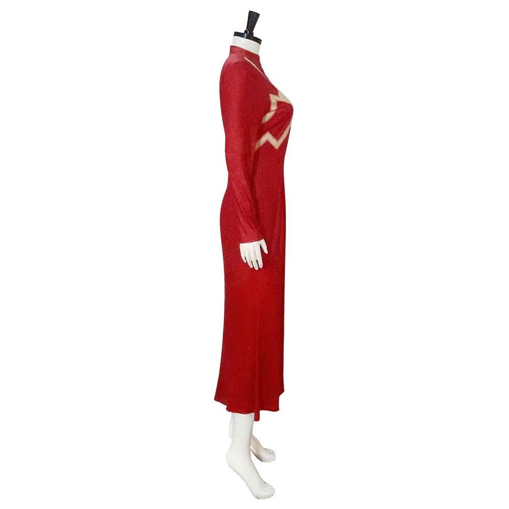 2024 Madame Web Red Dress Cosplay Costume