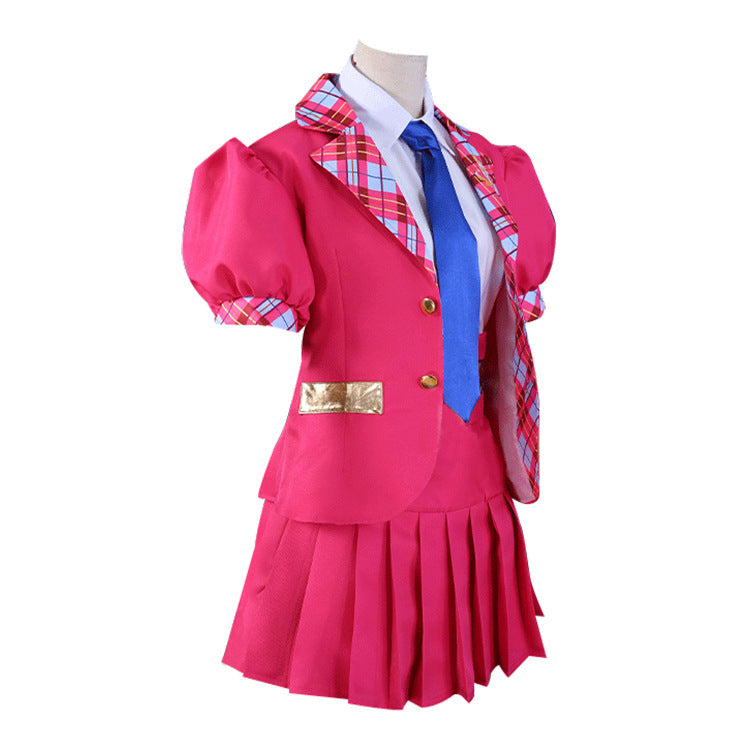 2023 Movie Princess Charm School Sophia Pink Uniform Outfits Cosplay Costume
