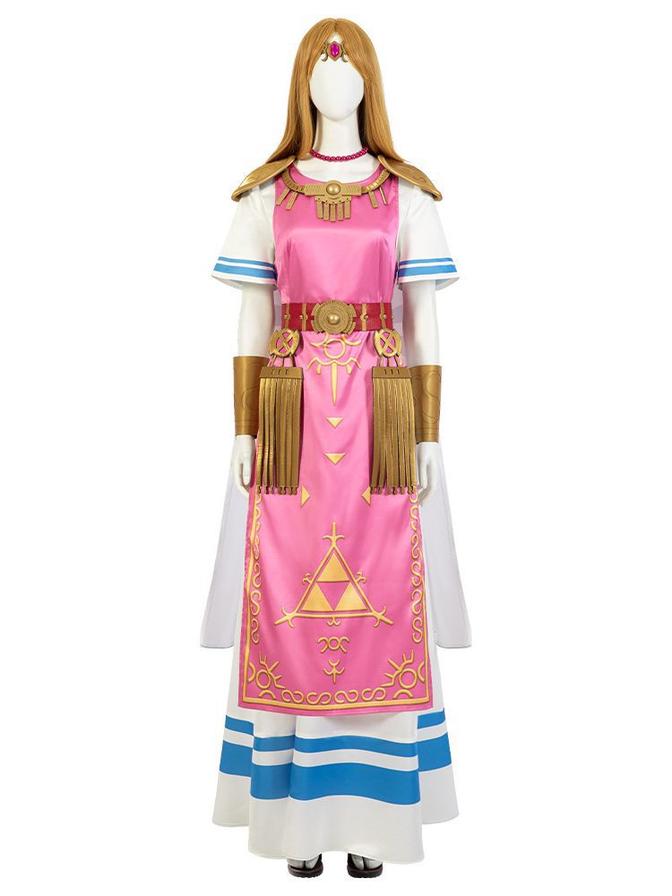 The Legend of Zelda Princess Zelda Pink Dress Outfit Cosplay Costume