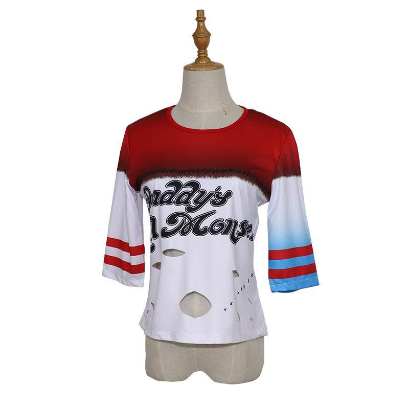 Suicide Squad Harley Quinn Cosplay T Shirts