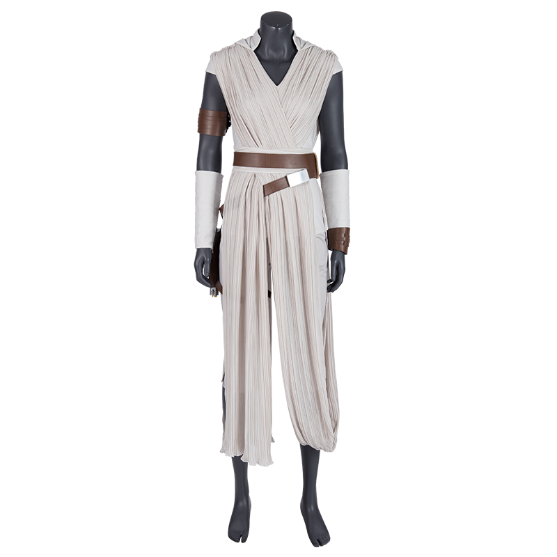 SW Rey White Outfit Cosplay Costume Halloween Carnival Suit
