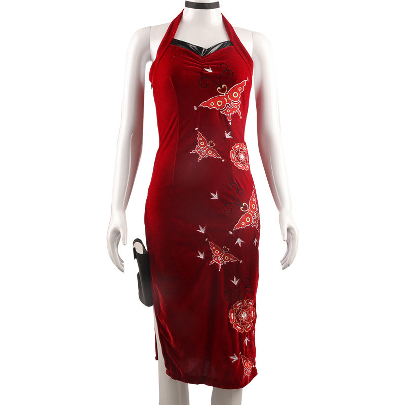Resident Evil Ada Wong Cheongsam Outfit Cosplay Costume