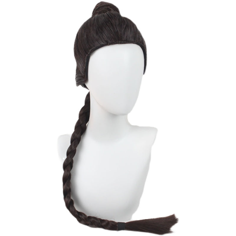 Star Wars Princess Leia Long Braided Pigtail Cosplay Wig
