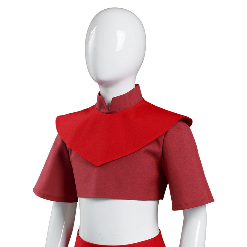 Avatar The Last Airbender Ty Lee Red Outfit Halloween Cosplay Costume