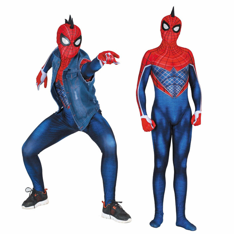 Spiderman The Spider Punk Jumpsuit Cosplay Costume