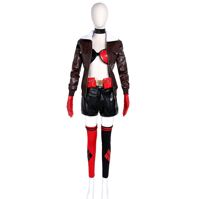 Suicide Squad Harley Quinn Costume Cosplay Outfit