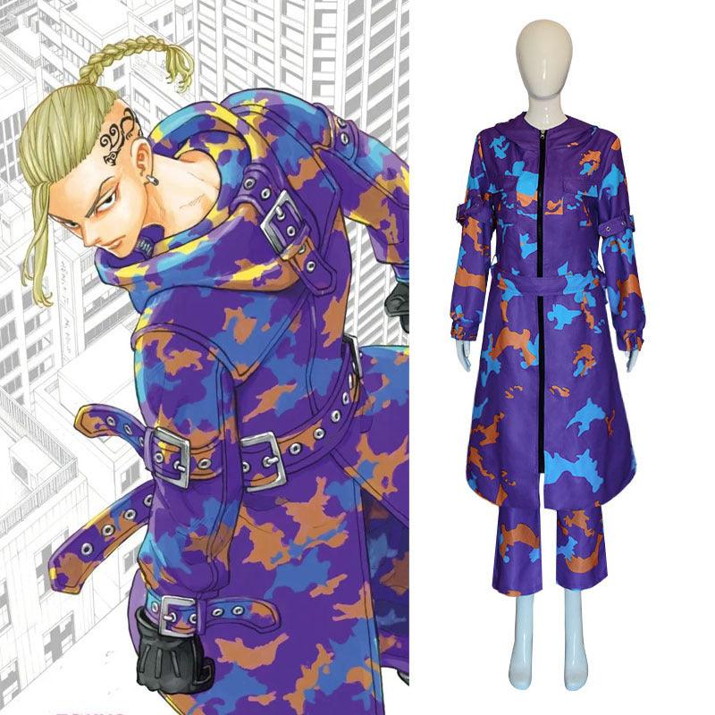 Draken Purple Outfit Tokyo Revengers Draken Halloween Cosplay Costume