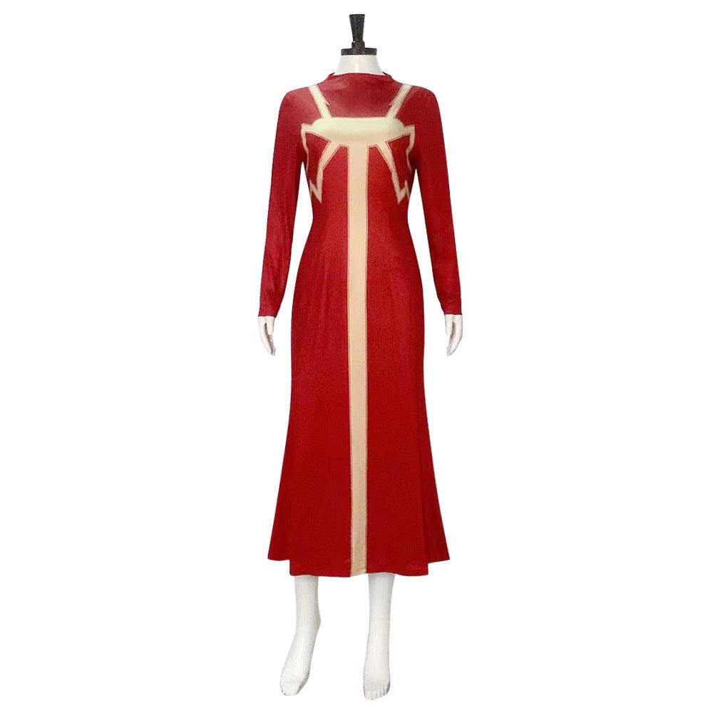 2024 Madame Web Red Dress Cosplay Costume