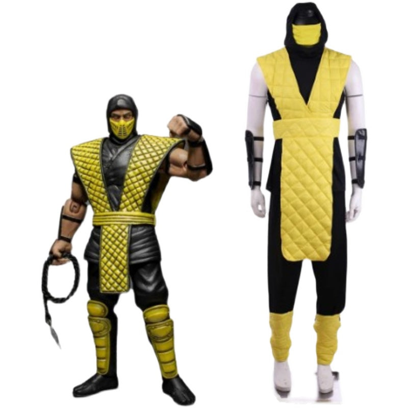 Mortal Kombat Scorpion Ninja Outfit Cosplay Costume