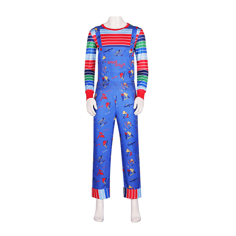 Chucky Scary Doll Outfit Cosplay Costume